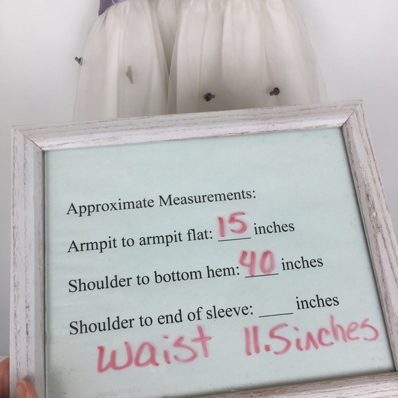 Us Angels The Organza Dress Girls Sz 12 White Purple Satin Floral Wedding Easter - Picture 11 of 15